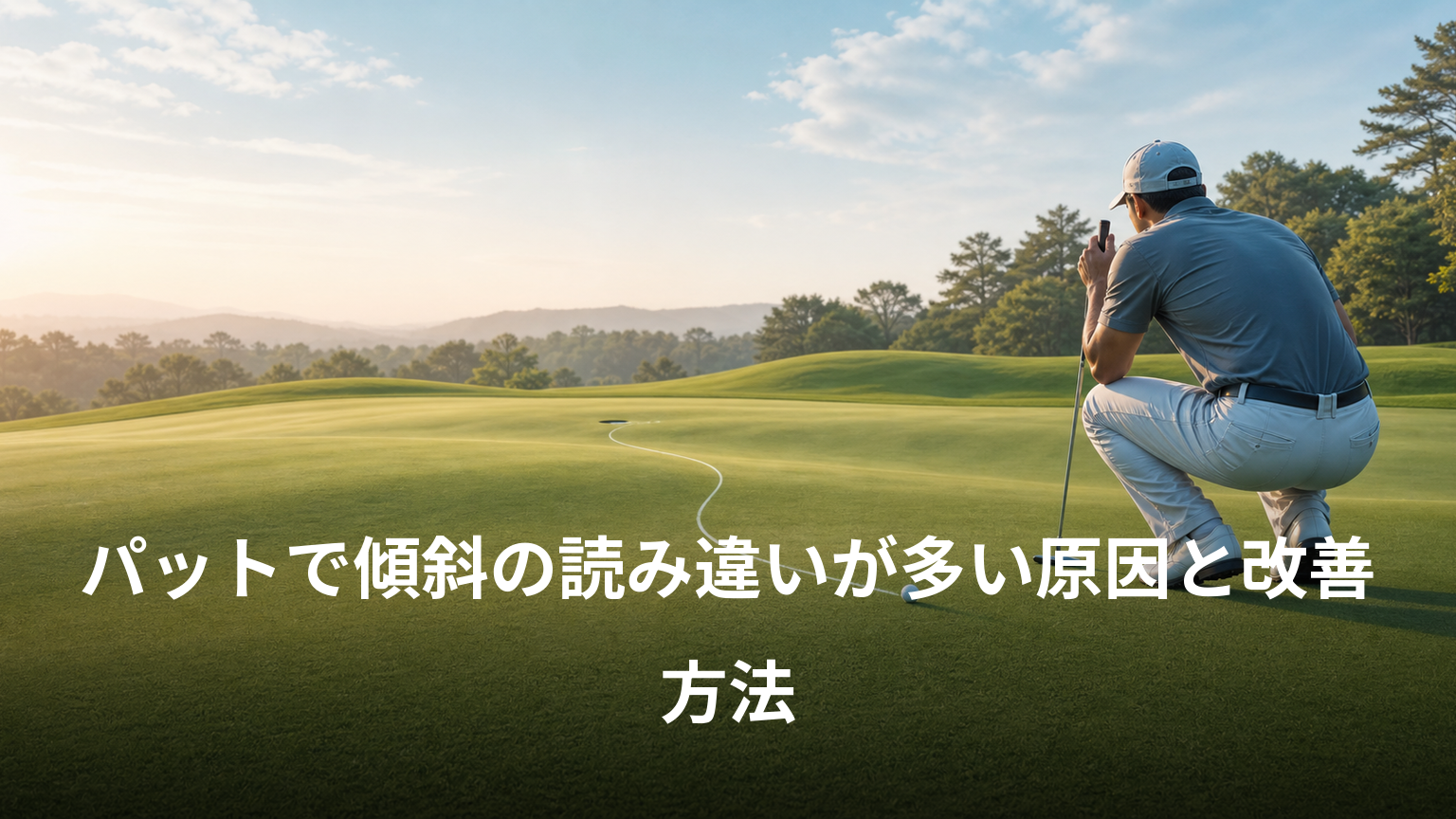 パットで傾斜の読み違いが多い原因と改善方法